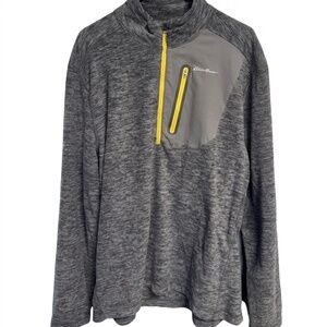 🔥 Eddie Bauer Radiator Fleece 1/4 Zip Mens XL Gray